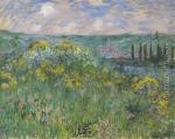 Pres De Vetheuil Oil Painting by Claude Oscar Monet