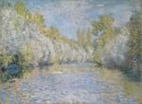 L'yerres Pres De Montgeron Oil Painting by Claude Oscar Monet