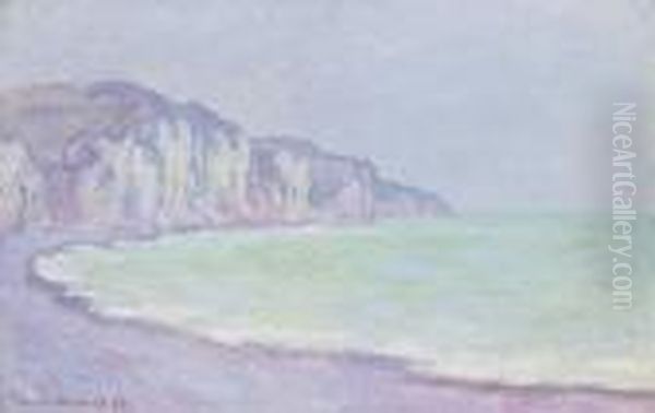 Falaise A Pourville Oil Painting by Claude Oscar Monet