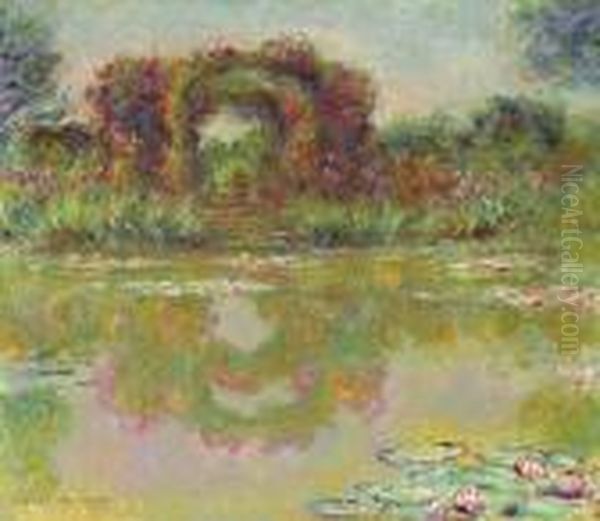 Les Arceaux De Roses, Giverny (les Arceaux Fleuris) Oil Painting by Claude Oscar Monet