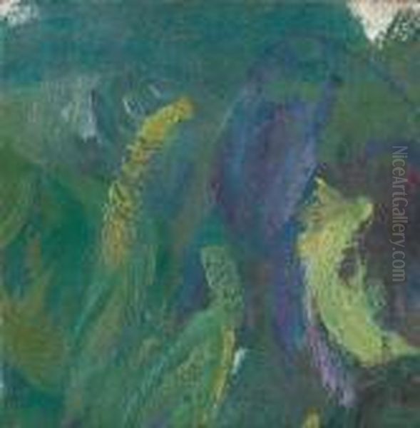 Nympheas (fragment) Oil Painting by Claude Oscar Monet