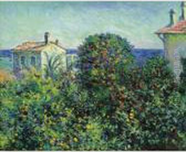 Property From A Private European Collection
 

 
 
 

 
 Maison Du Jardinier Or Bordighera, La Mediterranee Oil Painting by Claude Oscar Monet