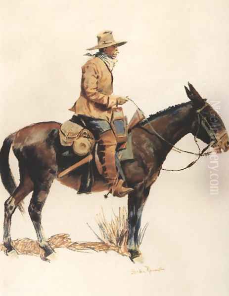 Army Packer Oil Painting by Frederic Remington