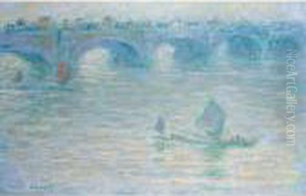 Waterloo Bridge Oil Painting by Claude Oscar Monet