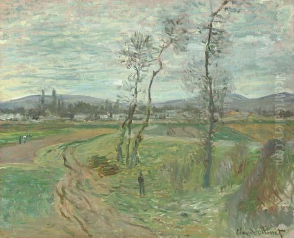 La Plaine De Gennevilliers Oil Painting by Claude Oscar Monet