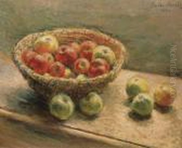 Le Panier De Pommes Oil Painting by Claude Oscar Monet