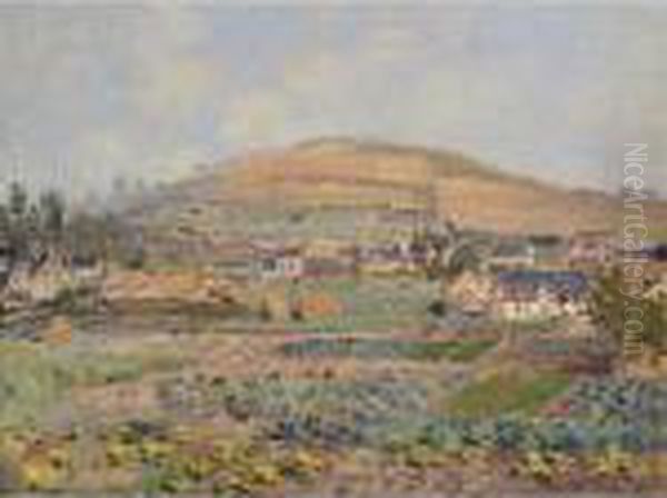 Le Mont Riboudet A Rouen Au Printemps Oil Painting by Claude Oscar Monet