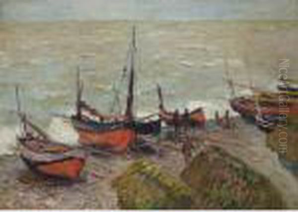 Bateaux De Peche Oil Painting by Claude Oscar Monet