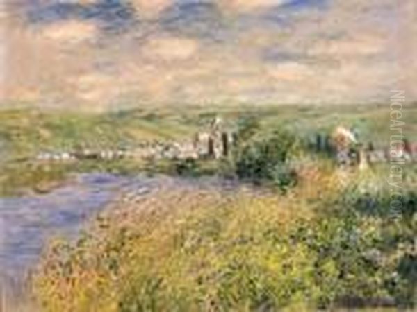 Vetheuil, Vu De L'ile Saint-martin Oil Painting by Claude Oscar Monet