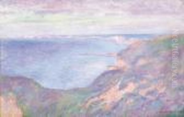 La Falaise Pres De Dieppe Oil Painting by Claude Oscar Monet