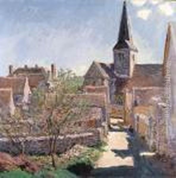 Bennecourt Oil Painting by Claude Oscar Monet