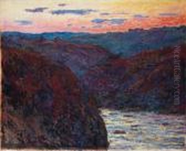 La Creuse, Soleil Couchant Oil Painting by Claude Oscar Monet