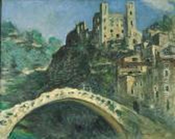 Dolceacqua Oil Painting by Claude Oscar Monet