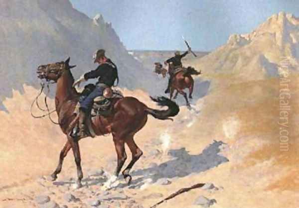 The Advance Guard Oil Painting by Frederic Remington