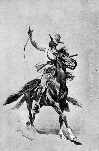 The Mexican Guide Oil Painting by Frederic Remington