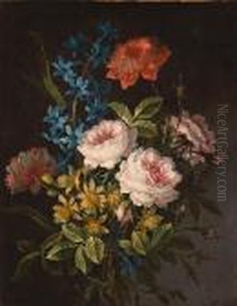 A Spray Of Flowers Oil Painting by Jean-Baptiste Monnoyer