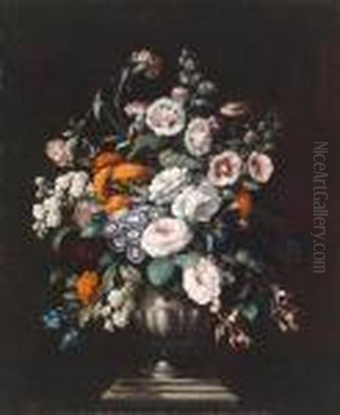 Blumenstillleben Oil Painting by Jean-Baptiste Monnoyer