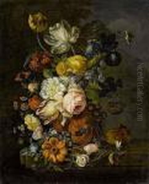 Blumenstillleben Oil Painting by Jean-Baptiste Monnoyer