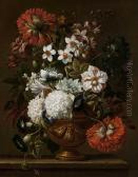 Bouquet Di Fiori Oil Painting by Jean-Baptiste Monnoyer