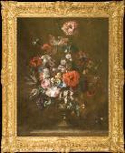 Natura Morta Di Fiori Oil Painting by Jean-Baptiste Monnoyer