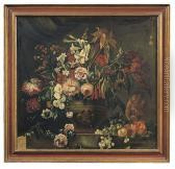 Grande Vaso Di Fiori Oil Painting by Jean-Baptiste Monnoyer