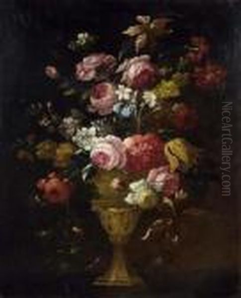 Blumenstilleben. Oil Painting by Jean-Baptiste Monnoyer