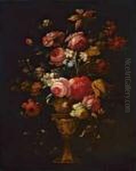 Blumenstilleben. Oil Painting by Jean-Baptiste Monnoyer