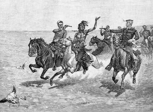 Arrest of a Blackfeet Murderer Oil Painting by Frederic Remington