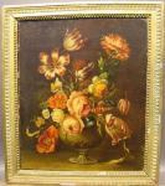 Floral Still Life Oil Painting by Jean-Baptiste Monnoyer