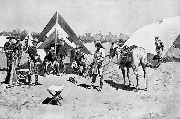 Satisfying the Demands of Justice, The Head Oil Painting by Frederic Remington