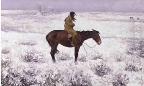 The Herd Boy 1905 Oil Painting by Frederic Remington