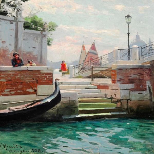 Summer Day In Venice Oil Painting by Peder Mork Monsted