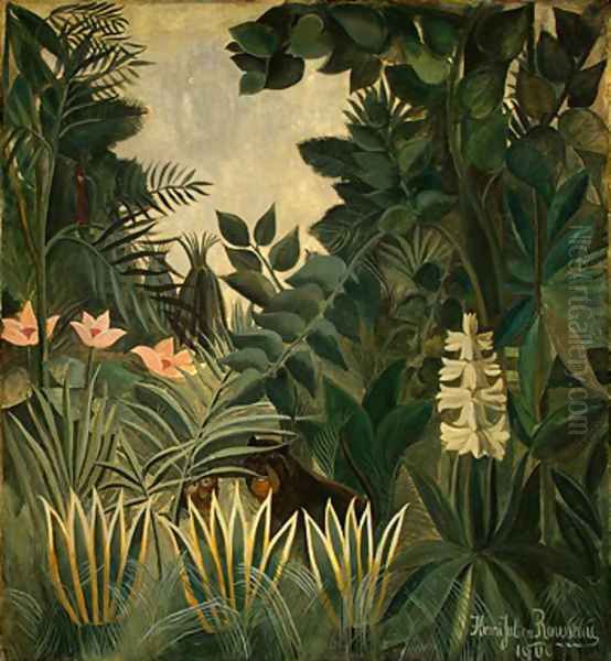 The Equatorial Jungle Oil Painting by Henri Julien Rousseau