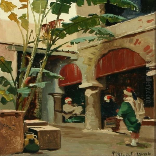 Scenery From Cairo Oil Painting by Peder Mork Monsted