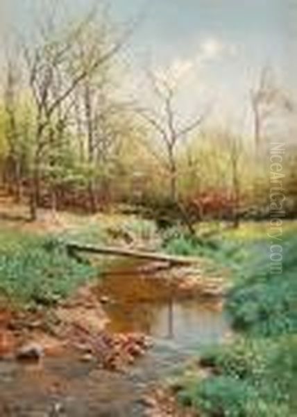 Varmotiv Oil Painting by Peder Mork Monsted