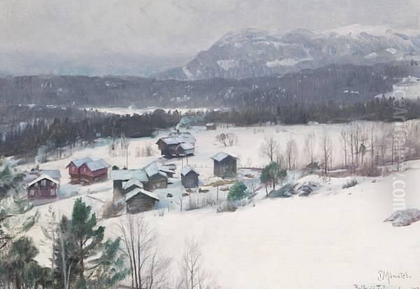 Bolkesjo Telemarken Oil Painting by Peder Mork Monsted