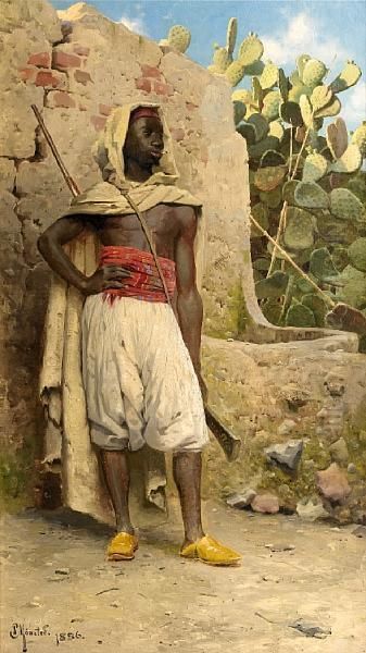 The Guard Oil Painting by Peder Mork Monsted