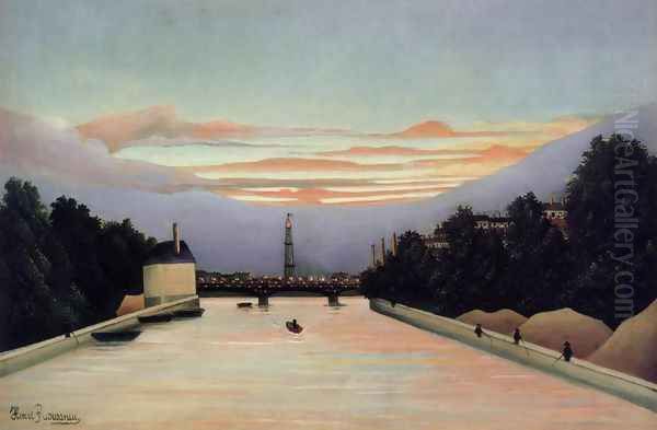 La Tour Eiffel The Eiffel Tower Oil Painting by Henri Julien Rousseau