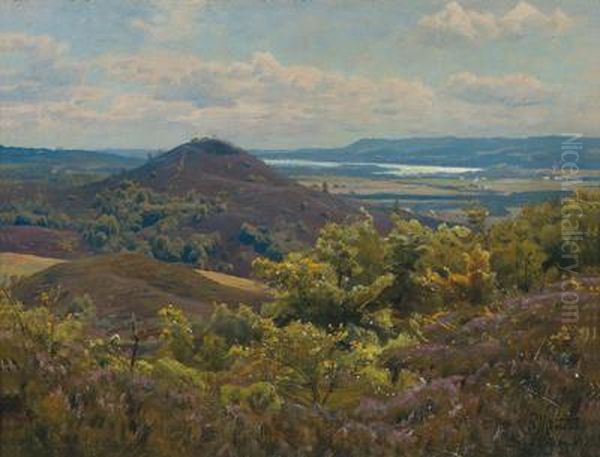 Landschaft Oil Painting by Peder Mork Monsted