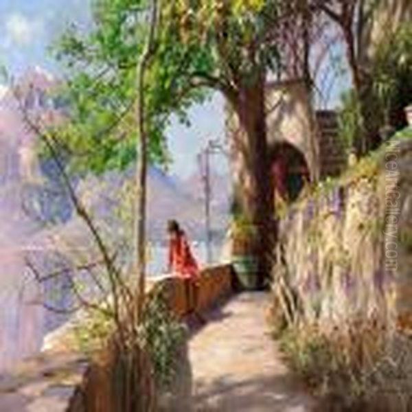 Summer Day Invarenna Oil Painting by Peder Mork Monsted