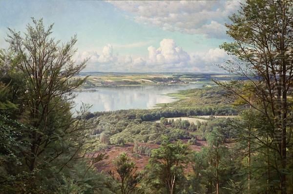 Himmelbjergit, View Over Jul Lake, From H.c.andersen's Creek Oil Painting by Peder Mork Monsted