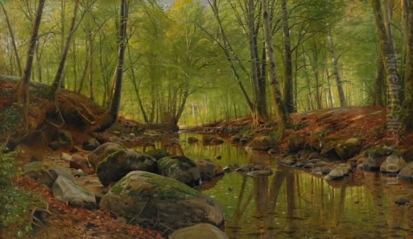 Summer Landscape Oil Painting by Peder Mork Monsted