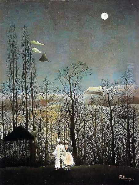 Carnival Evening Oil Painting by Henri Julien Rousseau