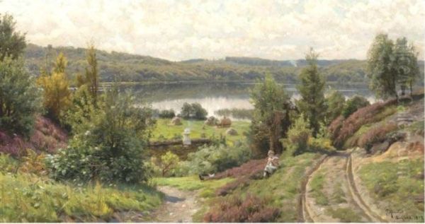 Summertime, Sveijbaek Oil Painting by Peder Mork Monsted