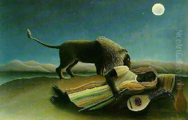 The Sleeping Gypsy Oil Painting by Henri Julien Rousseau