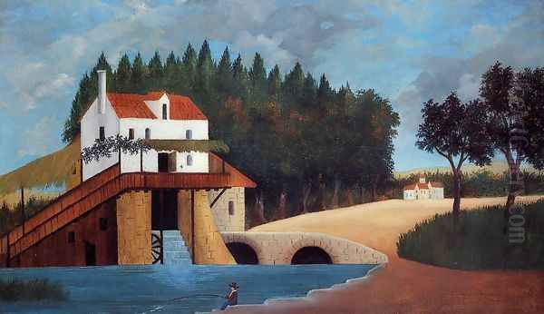 The Mill Oil Painting by Henri Julien Rousseau