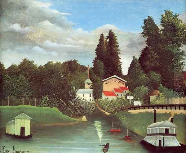 The Mill At Alfor Oil Painting by Henri Julien Rousseau