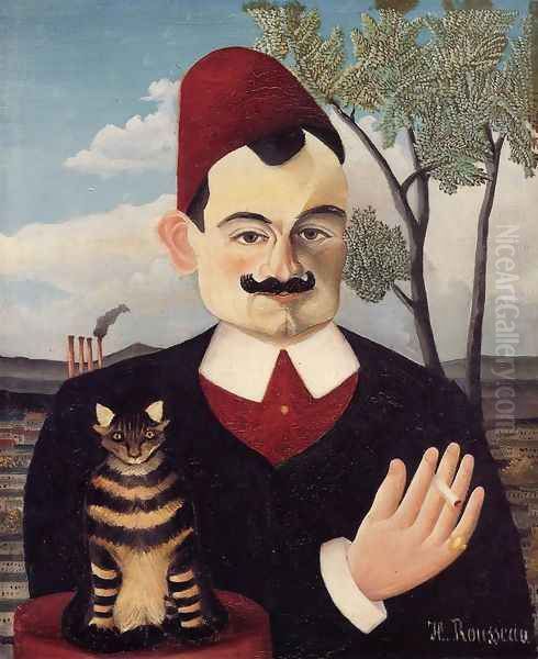 Portrait Of Pierre Loti Oil Painting by Henri Julien Rousseau