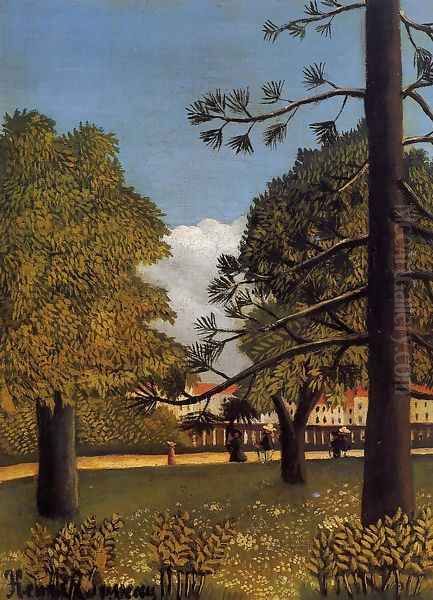 View Of Parc De Montsouris Oil Painting by Henri Julien Rousseau