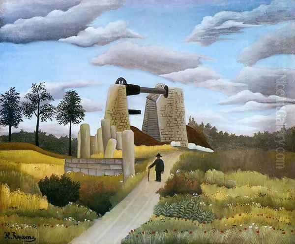 The Quarry Oil Painting by Henri Julien Rousseau